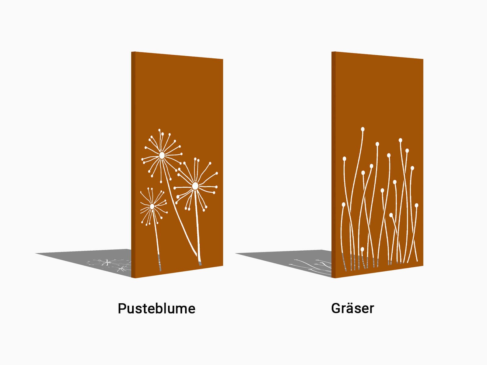 Motive Pusteblume und Gräser