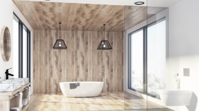 Offene Dusche ohne Abtrennung