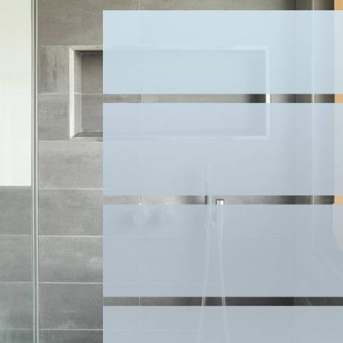 Satiniertes Glas für Blickschutz bei Schiebetür Dusche Glaswand