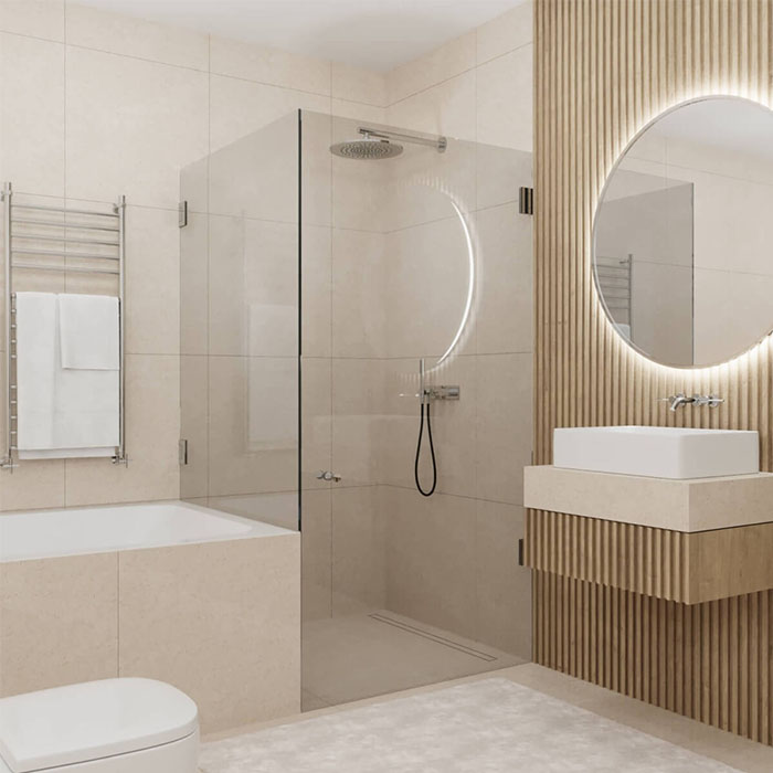 Dusche an Badewanne - Glasdusche